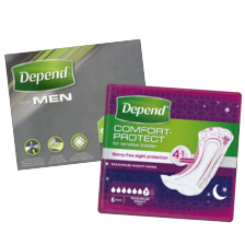 Depend maandverband of shields for men